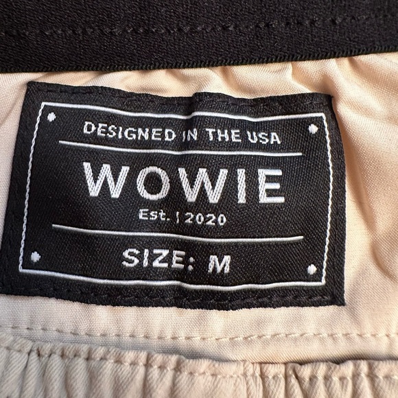 NWT Wowie Men’s Pants Medium Beige Cream Sapien Chino Stretch Drawstring Pull On - Picture 4 of 11